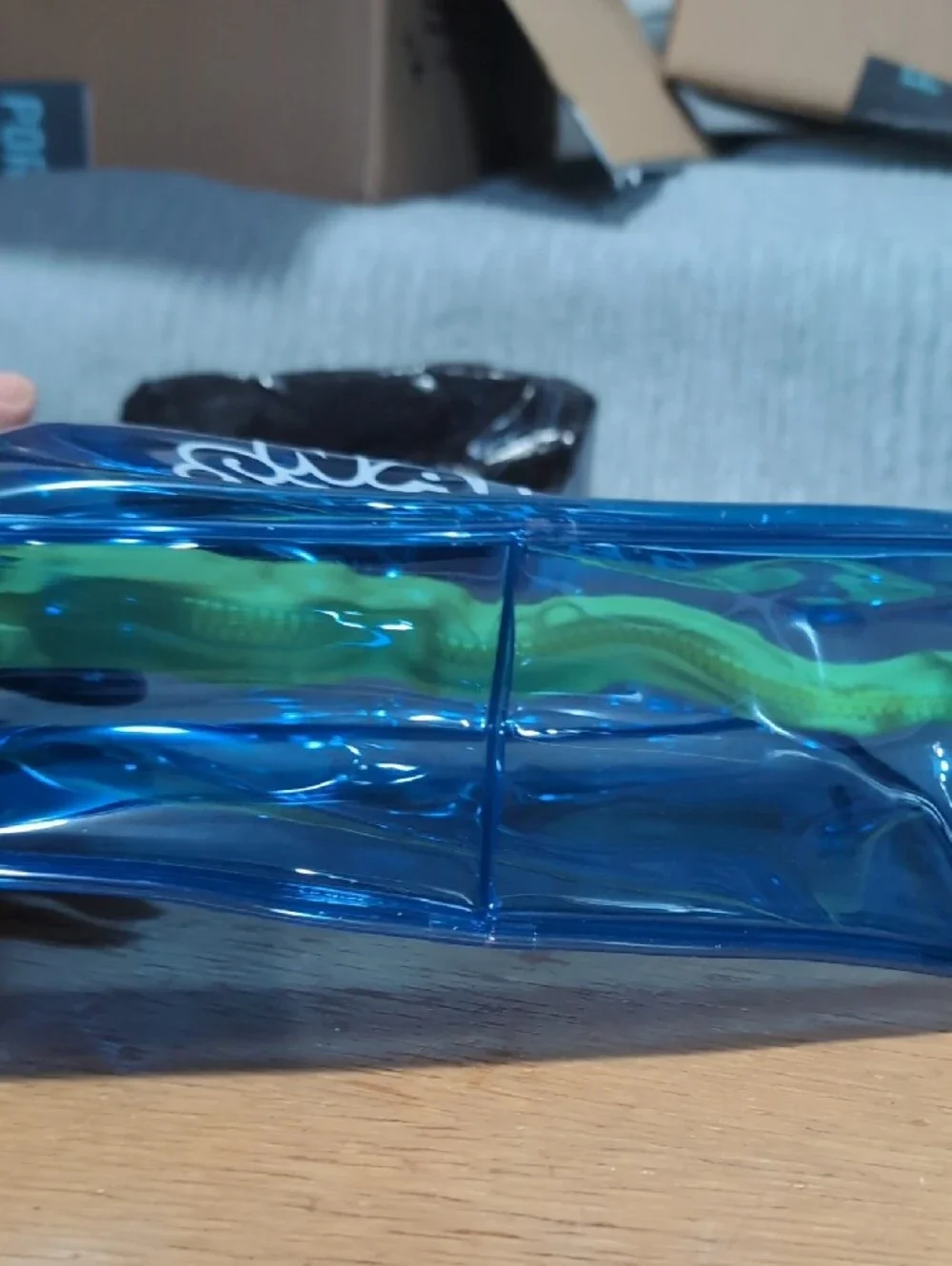 Dashing Diva Blue 'Nail Stuff' Clear Cosmetic Bag